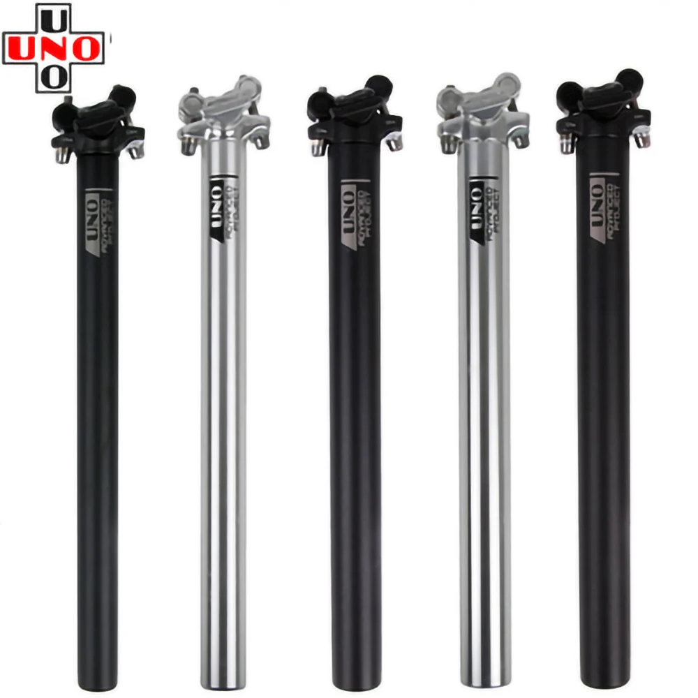 UNO Aluminum Seatpost MTB Road Bike Seat Accessories 25.4/27.2/28.6/30.9/31.6*350/400mm Bicycle Seat Tube Bike Parts