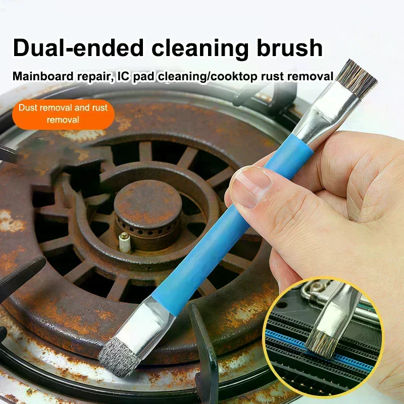 Anti-Static Safe Brush Double Headed Brushes Circuit Board Repairing Motherboard PCB Cleaning Brush IC Chip Phone Repair Tool