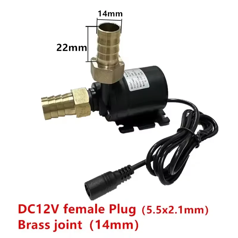Waterpomp Hoge Druk Ultrastille Solar DC12V/24V Lift 5M 800L/H Borstelloze Motor Dompelpompen Quick Break Joint