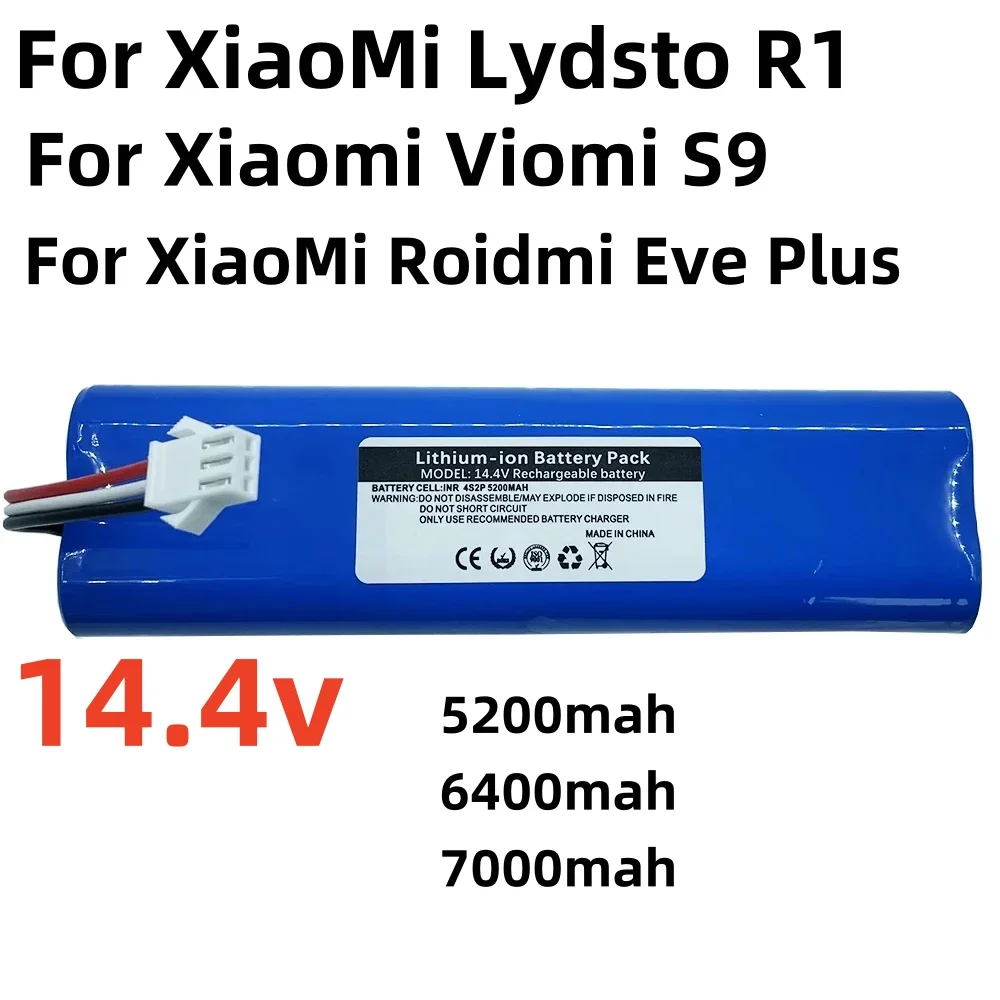 

. For XiaoMi Lydsto R1 Robot Vacuum Cleaner R1 Battery Pack with Capacity Rechargeable Li-ion battery14.4V 5200mAh