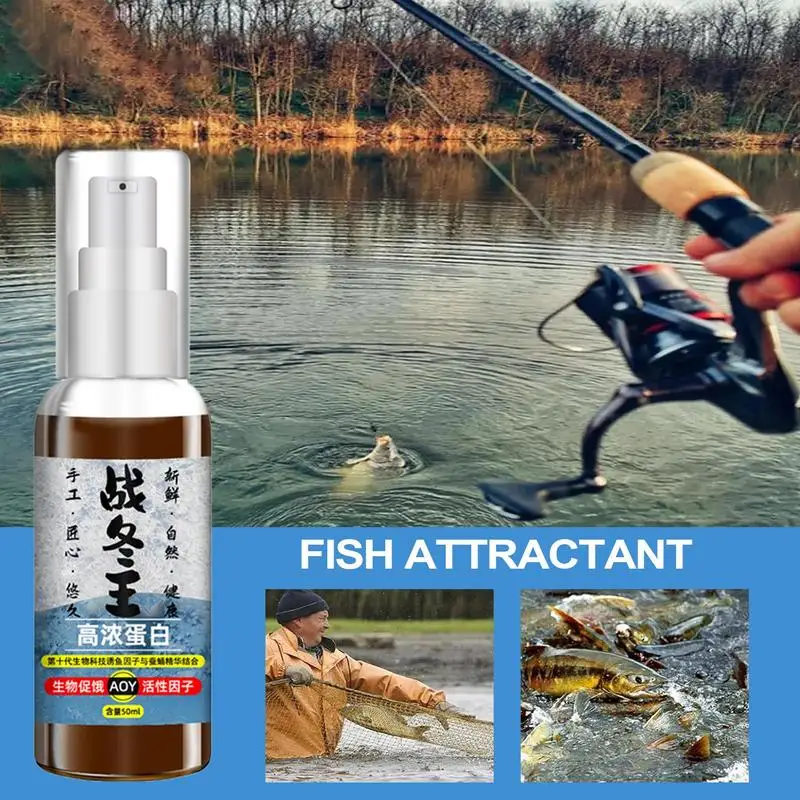 50ml Fish Lure Attraction Enhancer Strong Flavor Fish Attractant Fish Bait Attractant Baits & Attractants for Lakes Reservoirs