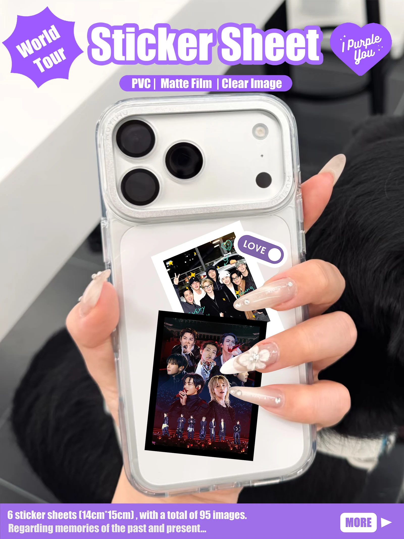 ชุด 100 ชิ้น สติกเกอร์ BTS สติ - Sticker Sheet Set บทวิจารณ์และราคา