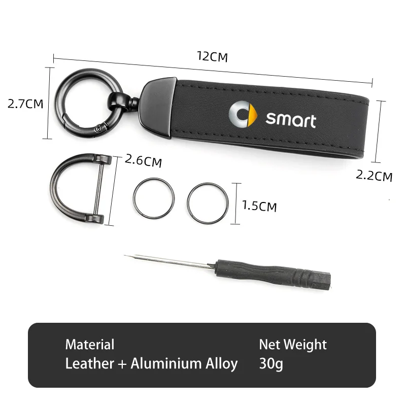 Portachiavi per auto portachiavi in vita portachiavi portachiavi portachiavi per Smart Fortwo 451 450 453 Forfour EQ Cabrio Crossblade ROADSTER