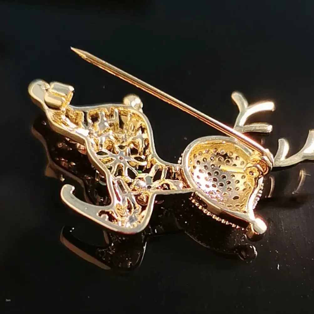 

Yule Gifts Brooch Accessories Christmas Decor Elk Shaped Prop Deer Boutonniere Pins