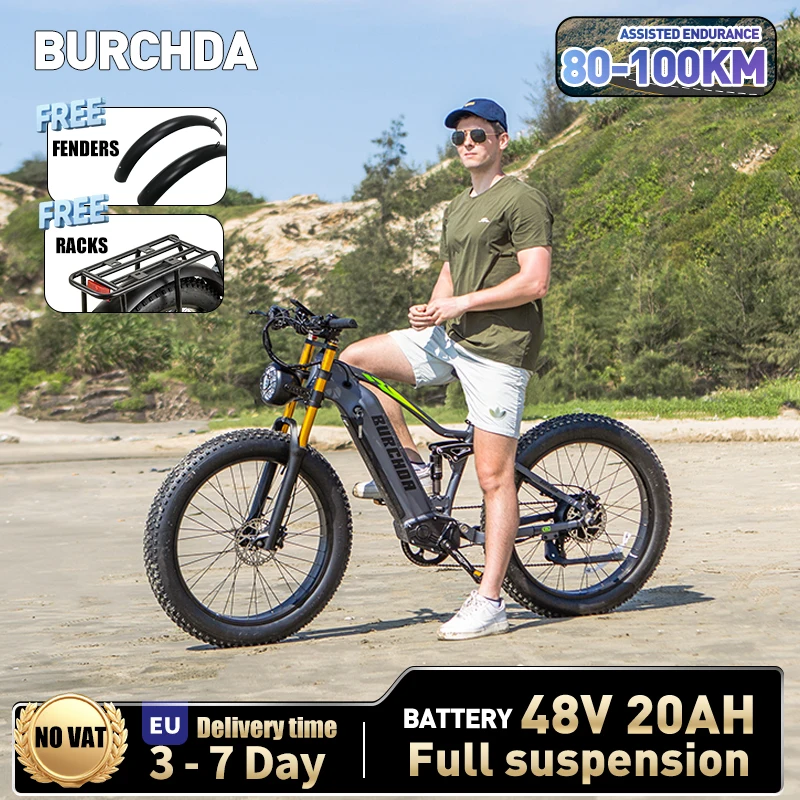 Image of BURCHDA RX80 Elektro-Mountainbike 48V20AH Lithium-Akku 26 Zoll 4.0 Fat Tire E-Bike Elektro-Mountainbike Motorrad für Erwachsene