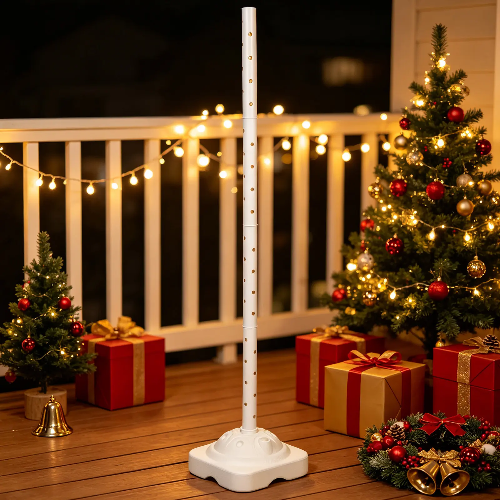 Balloon Stand Base Christmas Tree Water Filled Weighted Holder Multi Hole Column Balloon Post Stand Base for Party Decorative