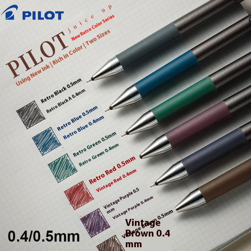 

PILOT Juice Up Push Pen 0.4/0.5mm Premium Metal Tip Classic Retro Ergonomic Rod Long-Lasting Gel Ink Pens School Office Supplies