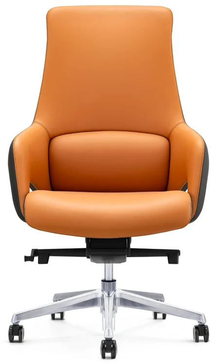 Luxury High-End Young Fashion Leather Ergonomic Office Chair  Middle Chair Back 3 Colors Available with Waist Pillow