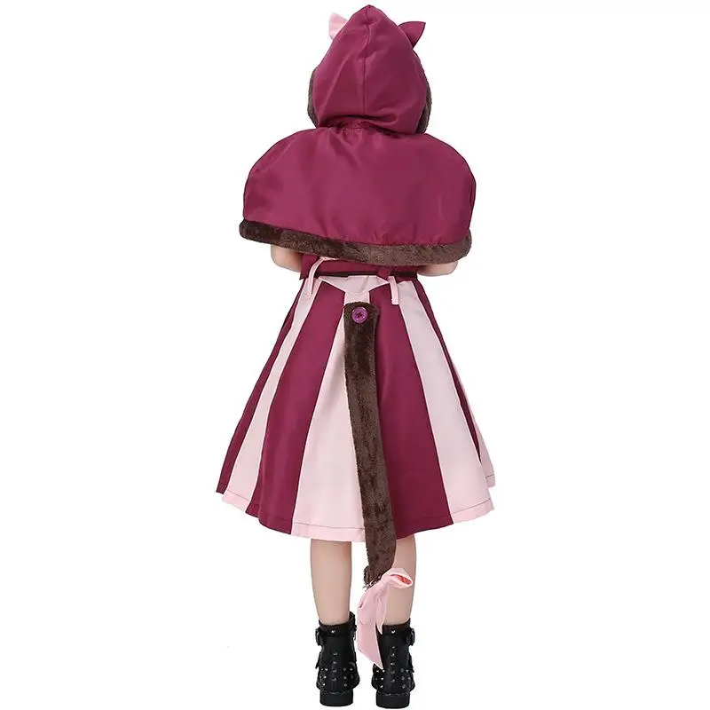 Disfraz de Cosplay morado para niña, disfraz de Halloween de transformación Par, traje de sonrisa para niños del País de las Maravillas