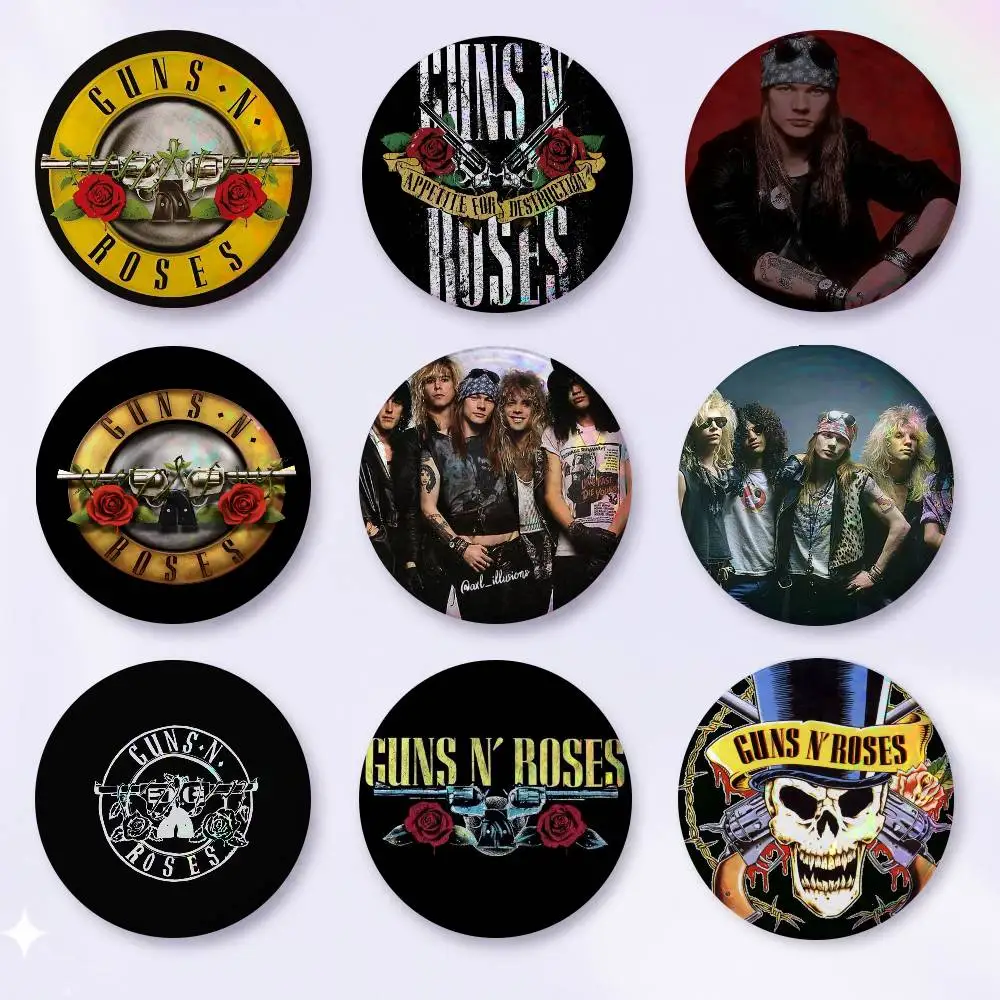 A-G-Guns-S N Roses-es Cosplay COSTUME Badge Pin Tinplate Brooch Prop Xmas Gift Birthday Gift