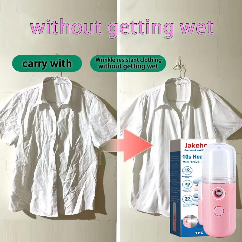 

1 комплект мини-дорожной паровой машины — портативный отпариватель для одежды для удаления морщин, глубокой очистки, легкий, прочный, простой в использовании