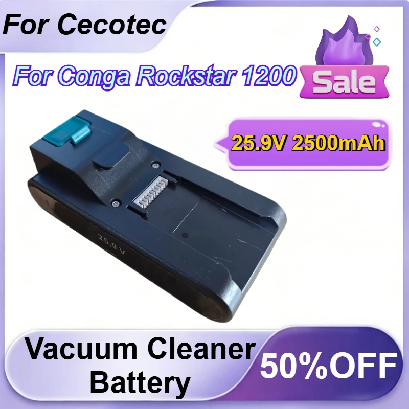 

Аккумулятор 25.9V 2500mAh для пылесоса Cecotec Conga Rockstar 1200, литий-ионный