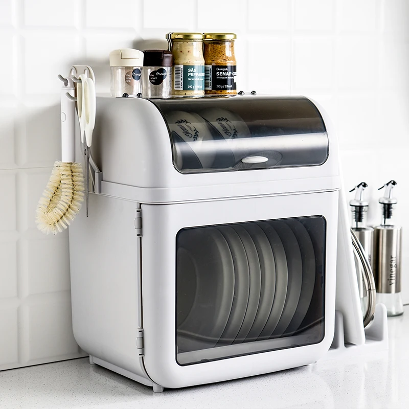

Kitchen Plastic Bowl Ra Storage Box Di Drainer Cover Lid Utensil Holder Organizer elf No Drilling Required Installation