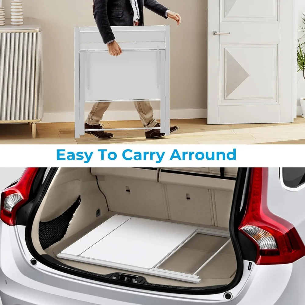 مكتب قابل للطي مكون من طبقتين، رف مكتب كمبيوتر مدمج لتوفير المساحة، طاولة قابلة للطي للاستخدام في المنزل والمكتب #5