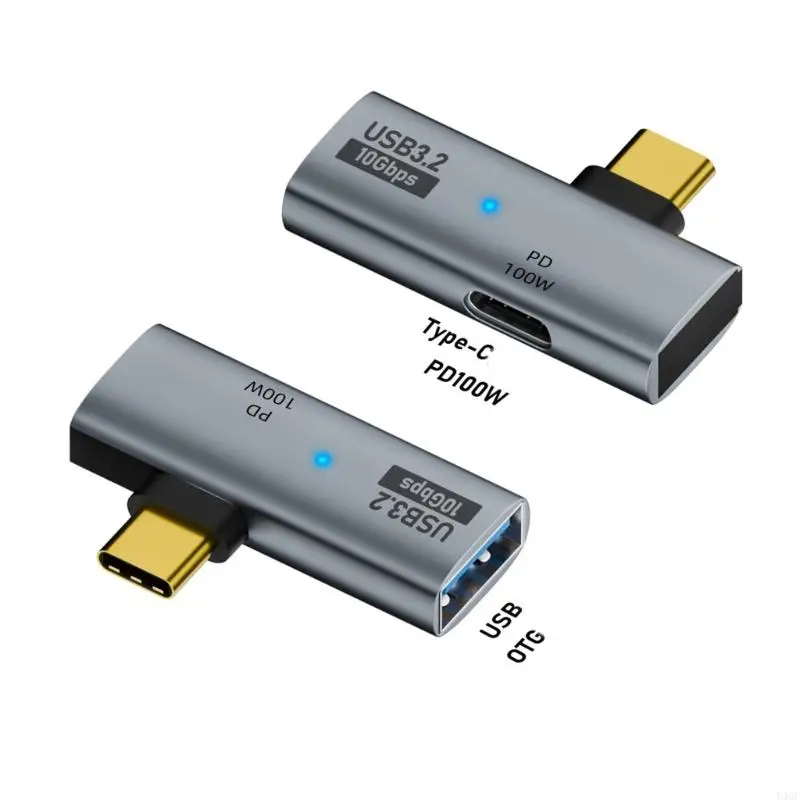 Y4QF อลูมิเนียมอัลลอยด์ประเภท C Hub Adapter รองรับ 10Gbps OTG และ PD 100W ชาร์จเร็ว