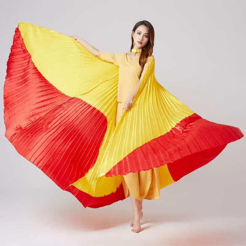 ผู้ใหญ่ Belly Dance Isis ปีกเปิดพิธี Performance Props กีฬา Meet อียิปต์ปีก Contrast สี 360 องศาปีก