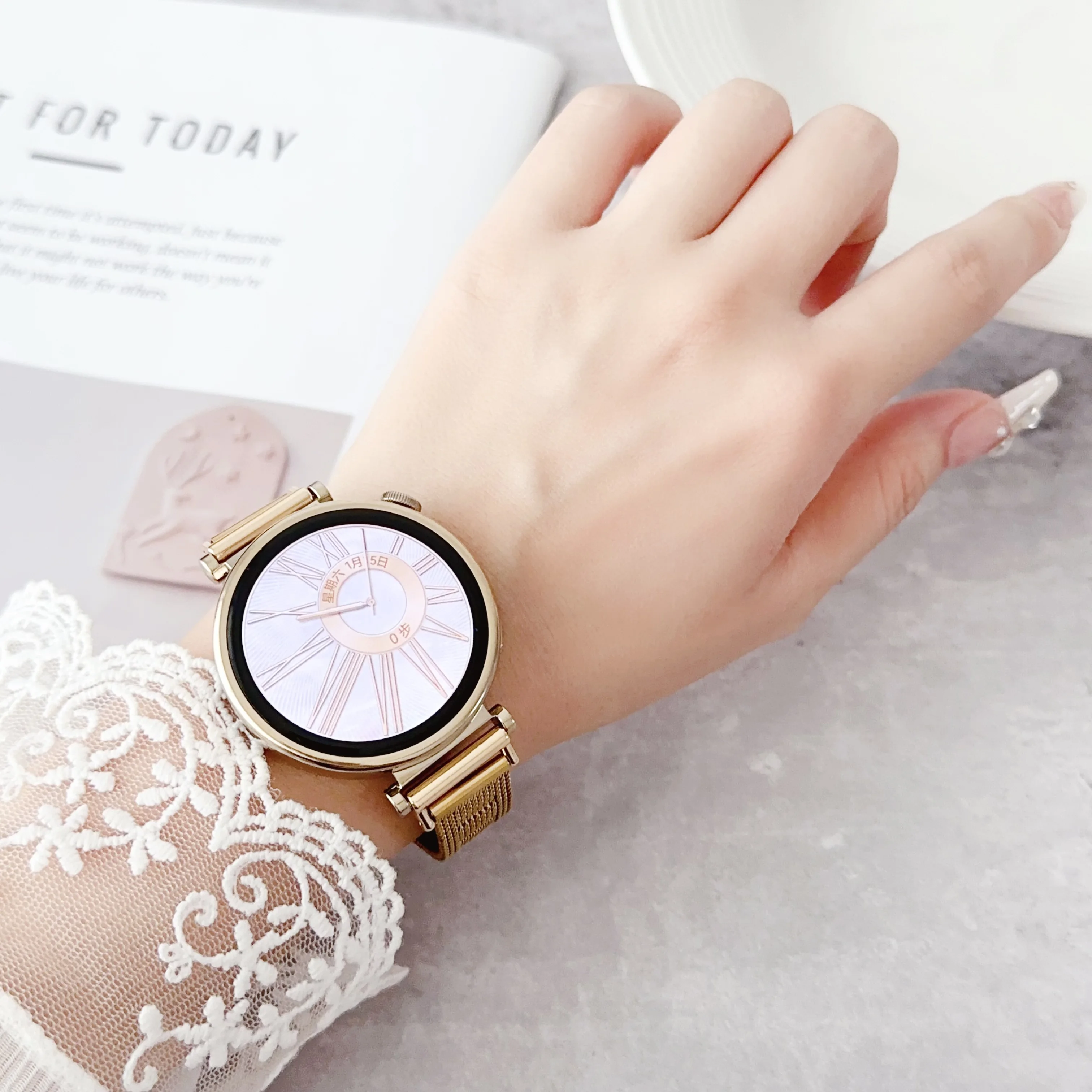 18 mm 20 mm 22 mm Wyszczuplający pasek ze sprzączką ze stali nierdzewnej do zegarka Huawei Watch GT4 5 41 mm 46 mm Smartwatch dla kobiet dziewczyna dama