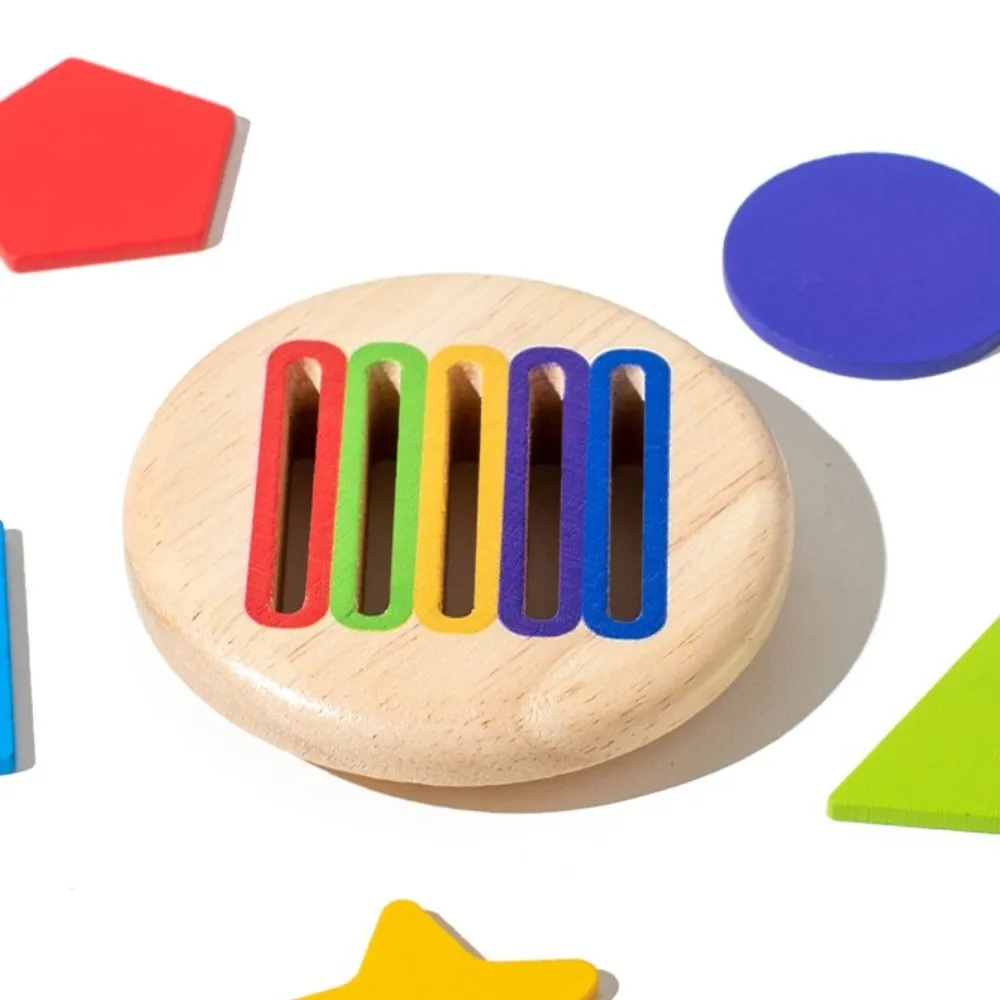 Montessori Color Sorting Early Educational Cognitive Training Shape Matching Hands-on Skills Exercising Wooden Puzzle Game