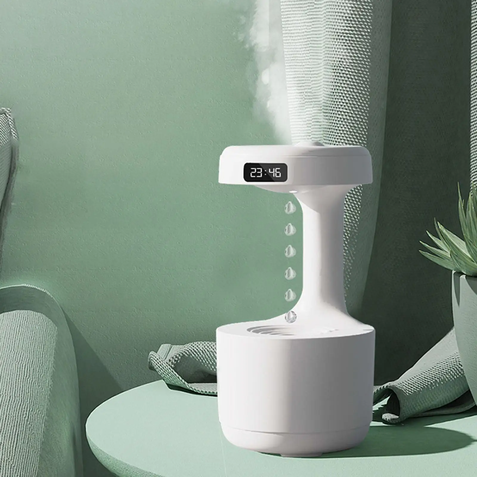 

Desktop Air Humidifier with Light and Water Droplet Quiet for Yoga Hotel