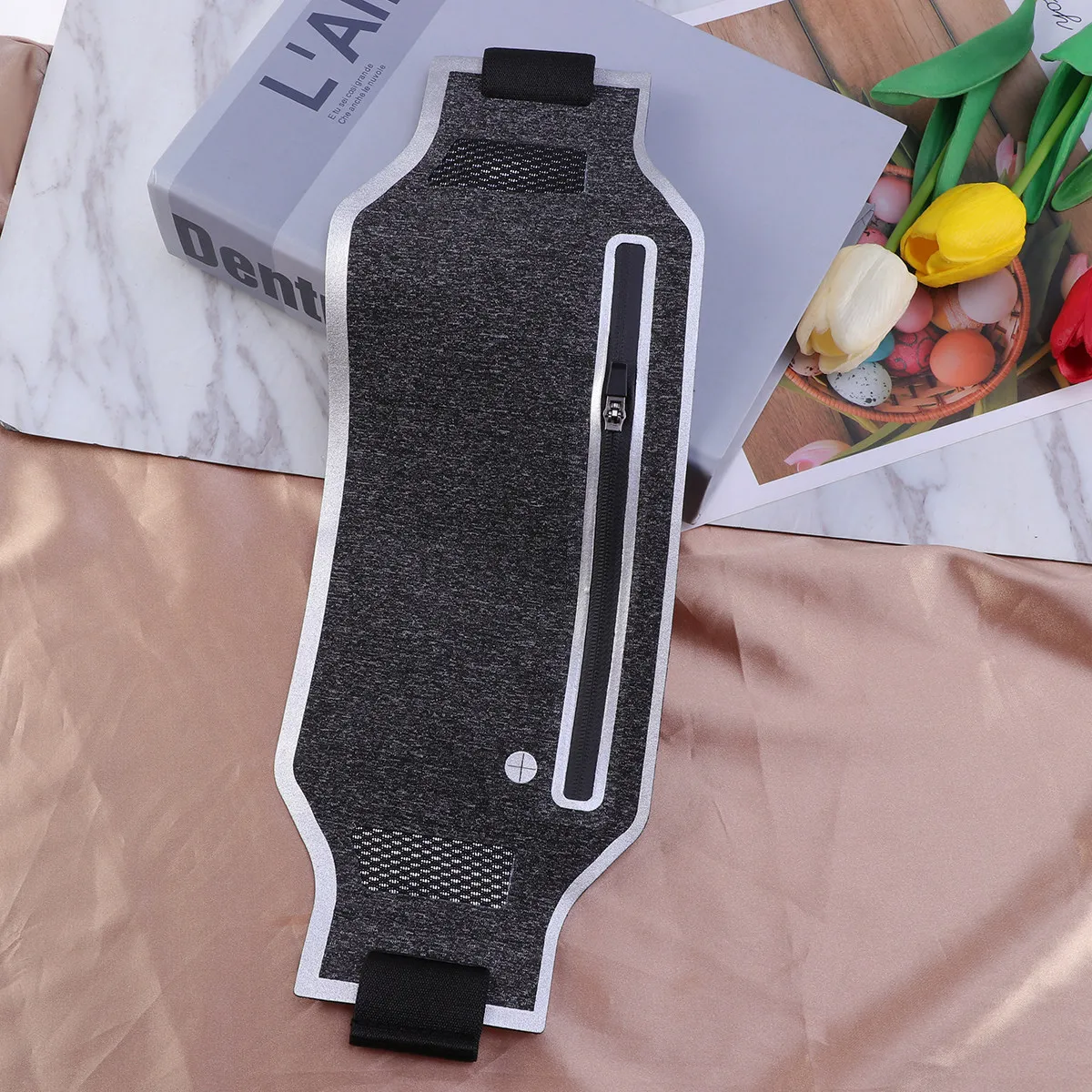 

Спортивная поясная сумка ультратонкая (1 мм) из спандекса, регулируемая, легкая, для мужчин и женщин, для бега, велоспорта, пеших прогулок, тренировок