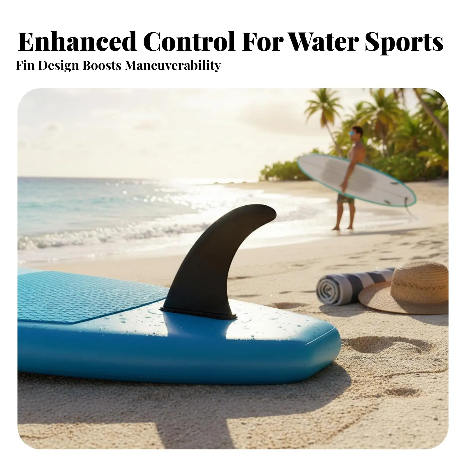 Picture 4: Insert Paddleboard Fin Easy Installation Insert Stand-up Paddleboard Fin No Tools Needed Strong & Long-Lasting