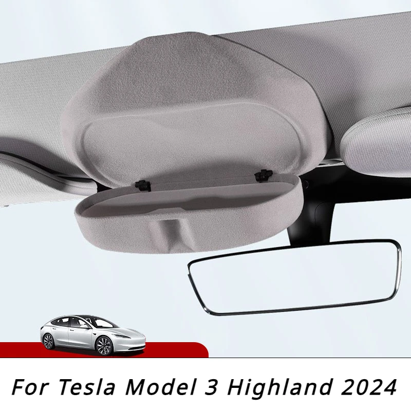 

Car Glasses Box for Tesla Model3+ Highland 2024 Original Design Sunglass Sun Visor Clip Card Storage Modely for Tesla Model 3 Y