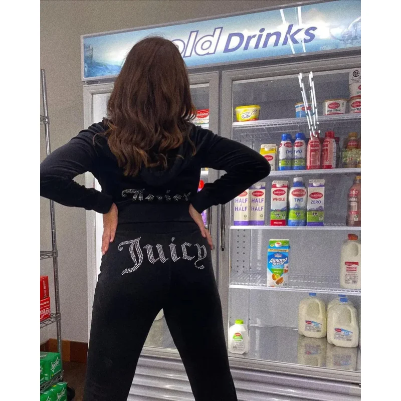 Новинка 2023 года, осенне-зимний топ с капюшоном и брюки со стразами, 2 комплекта, повседневные женские бархатные джоггеры из двух предметов ☆ ★ ♥ ☆ ★ Новинка 2023 года, осенне-зимний топ с капюшоном и брюки со стразами, 2 комплекта, повседневные женские бархатные джоггеры из двух предметов ☆ ★ ♥ ☆ ★