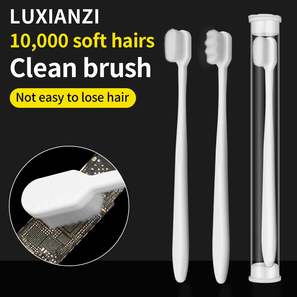 LUXIANZI PBT Fibre Motherboard Cleaning Brush For Polishing IC Glue Removal Circuit PCB BGA Phone Electric Repairing Hand Tool