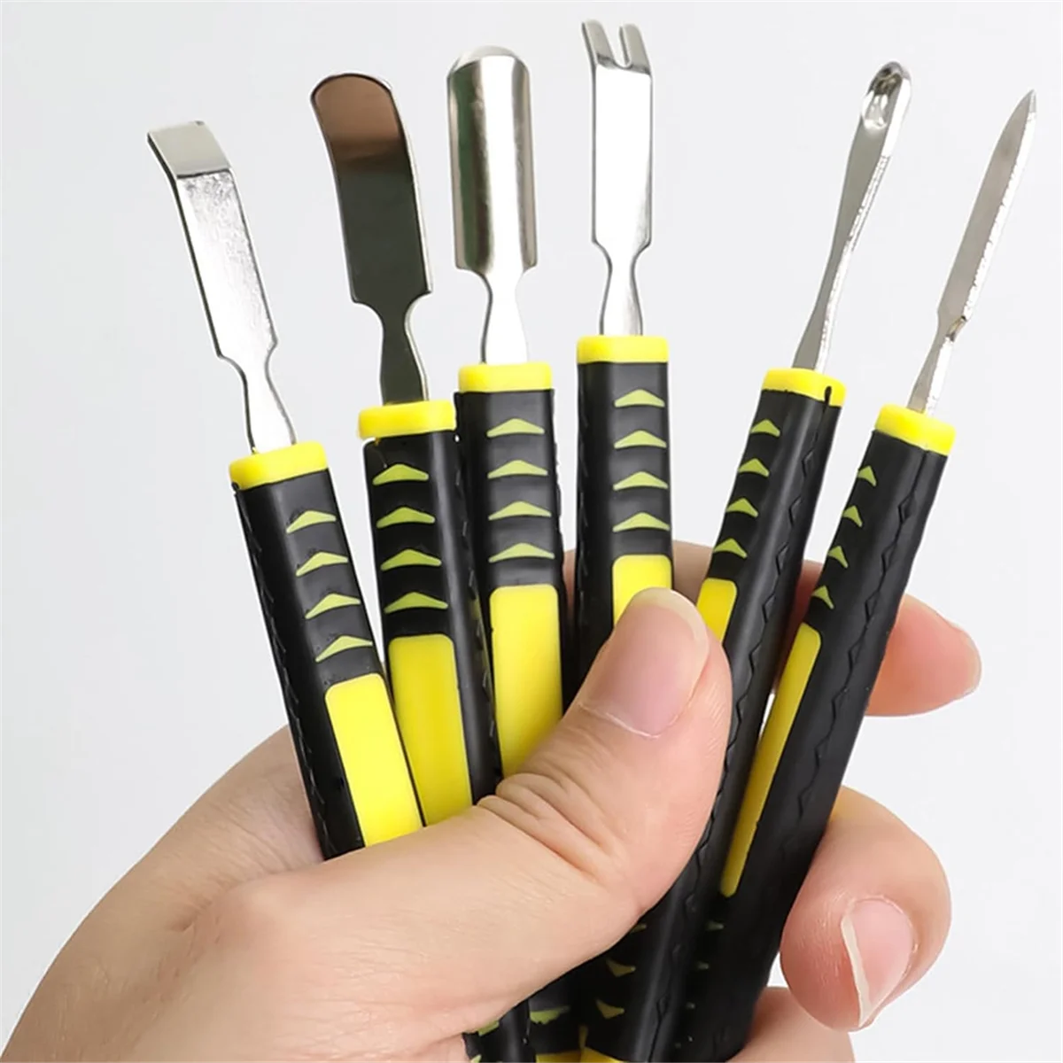 

Металлический лом ABNJ, набор из 6 предметов, профессиональный набор инструментов для ремонта телефона, двусторонний инструмент для открытия, высокая практичность