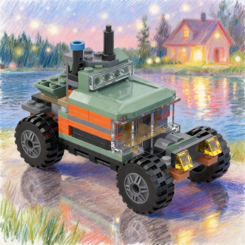 

Набор для сборки модели городского арктического родстера MOC из 102 деталей, конструктор, игрушка для самостоятельной сборки, рождественский подарок, креативная идея, развивающий конструктор