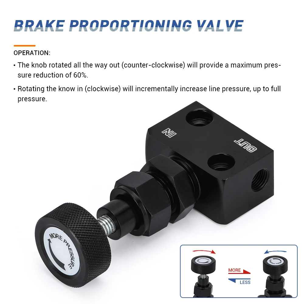 PQY - Brake Proportion Valve Adjustable Prop, Brake Bias Adjuster Racing Lever Type PQY3315