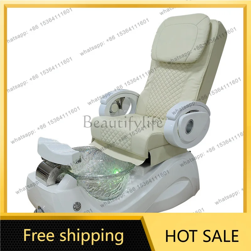 Factory Direct Sales Electric Foot Bath Sofa Chair Reclining Foot Bath Spa Massage Chair with Basin