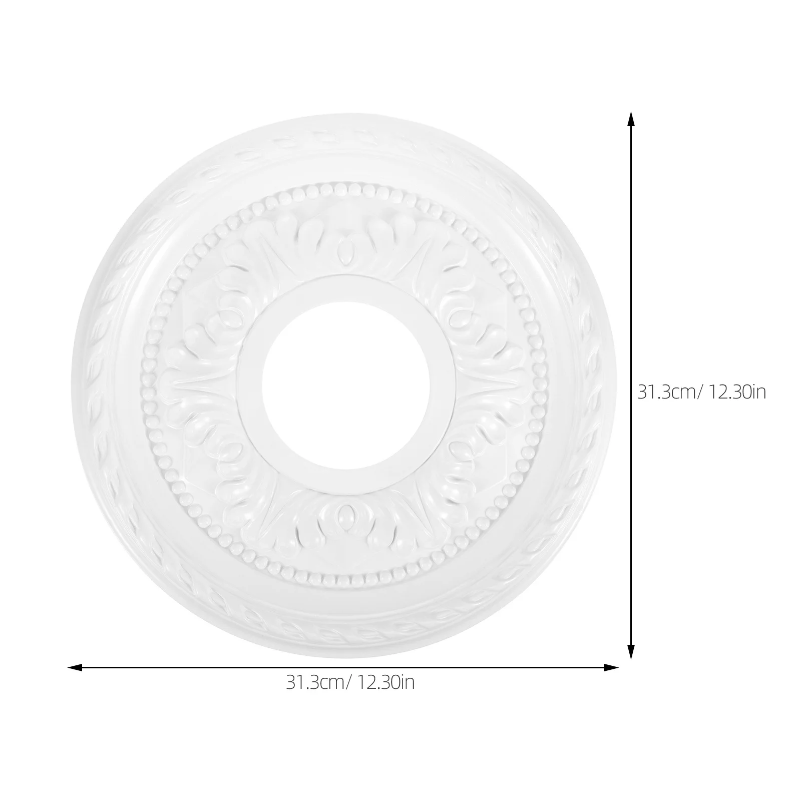 

PU Ceiling Medallion Solid French Style Ceiling Fan Medallion Ring for Chandeliers Light Fixture Decoration