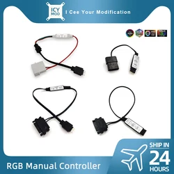 ARGB Manual Controller 5V3PIN To Molex Power Supply SATA Converter Adjust Light Interface 12V4PIN Adapter RGB AURA PC MOD