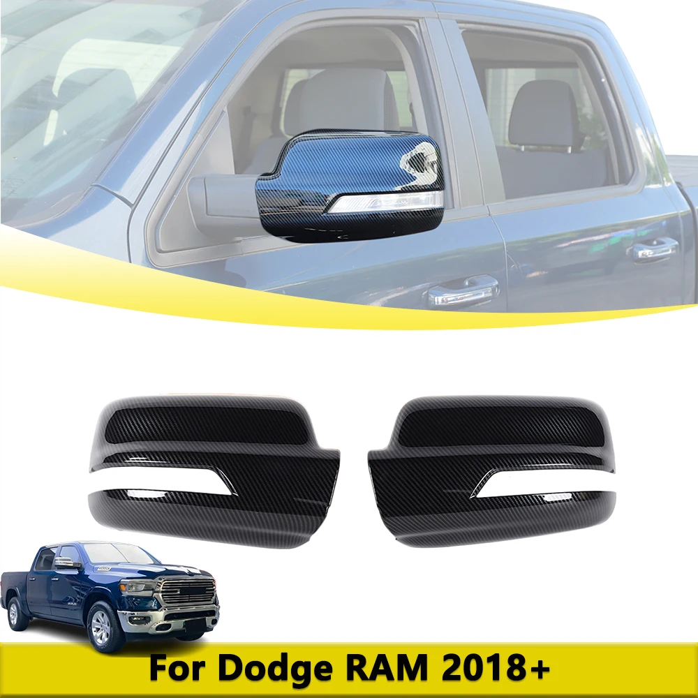 

Крышка бокового зеркала для Dodge Ram 2018-2024 2025, украшение для зеркала заднего вида, литая отделка, Стайлинг автомобиля, внешние аксессуары