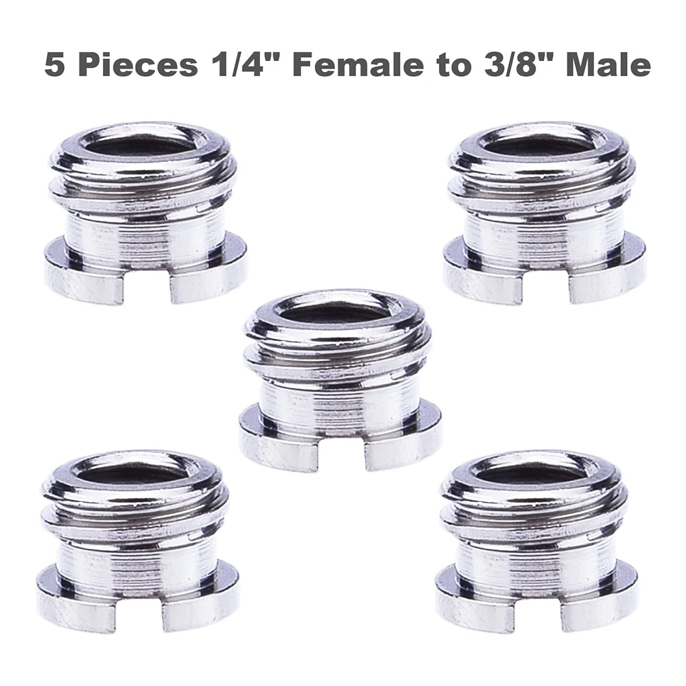 20 Pieces 1/4 Inch and 3/8 Inch Converter Threaded Screws Adapter Mount Set for Camera/ Tripod/ Monopod/ Ballhead