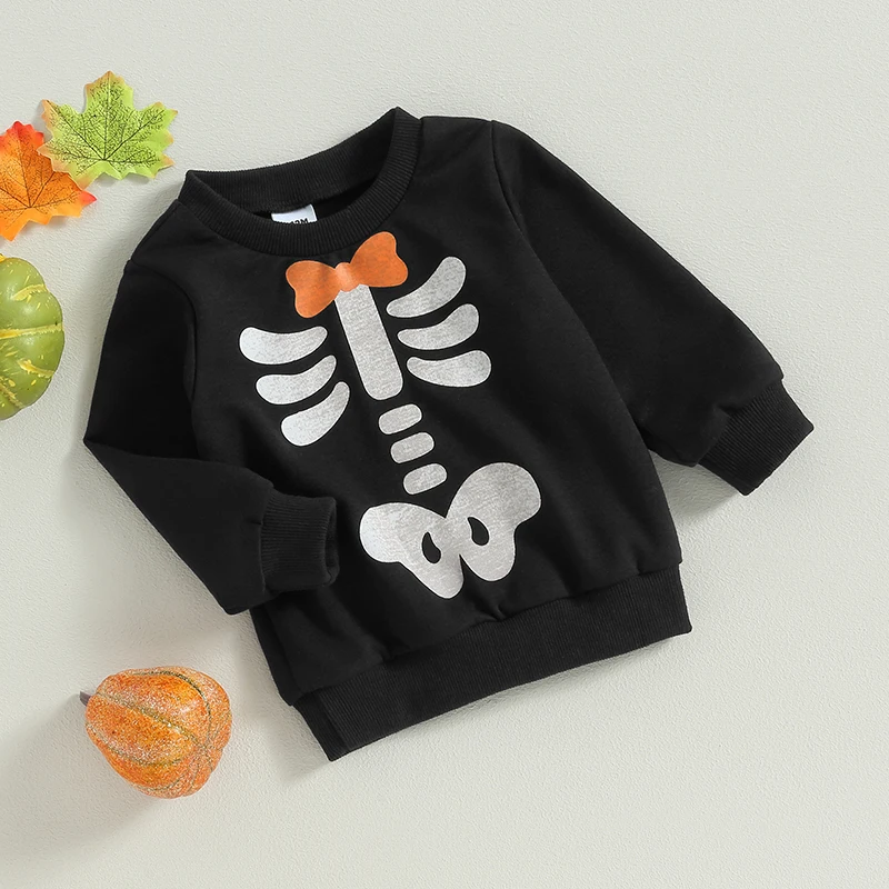 Infant Halloween Costume  with Spooky Skeleton Print and Glow-in-the-Dark Features for Adorable Baby Outfit