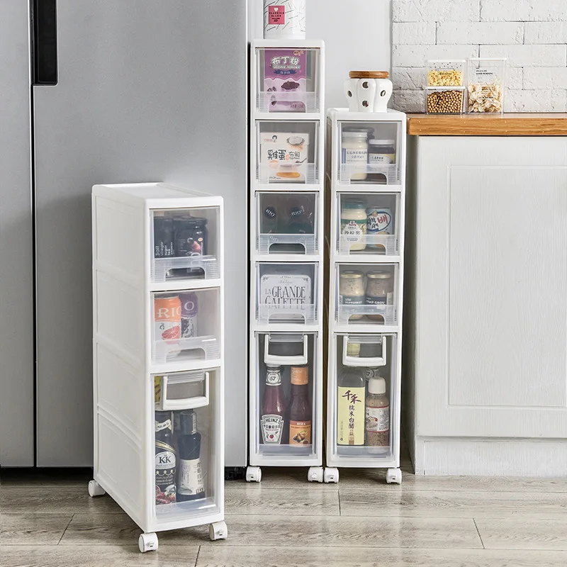 

Kitchen bathroom crevice cabinet rack storage trolley free installation toilet toilet toilet locker floor