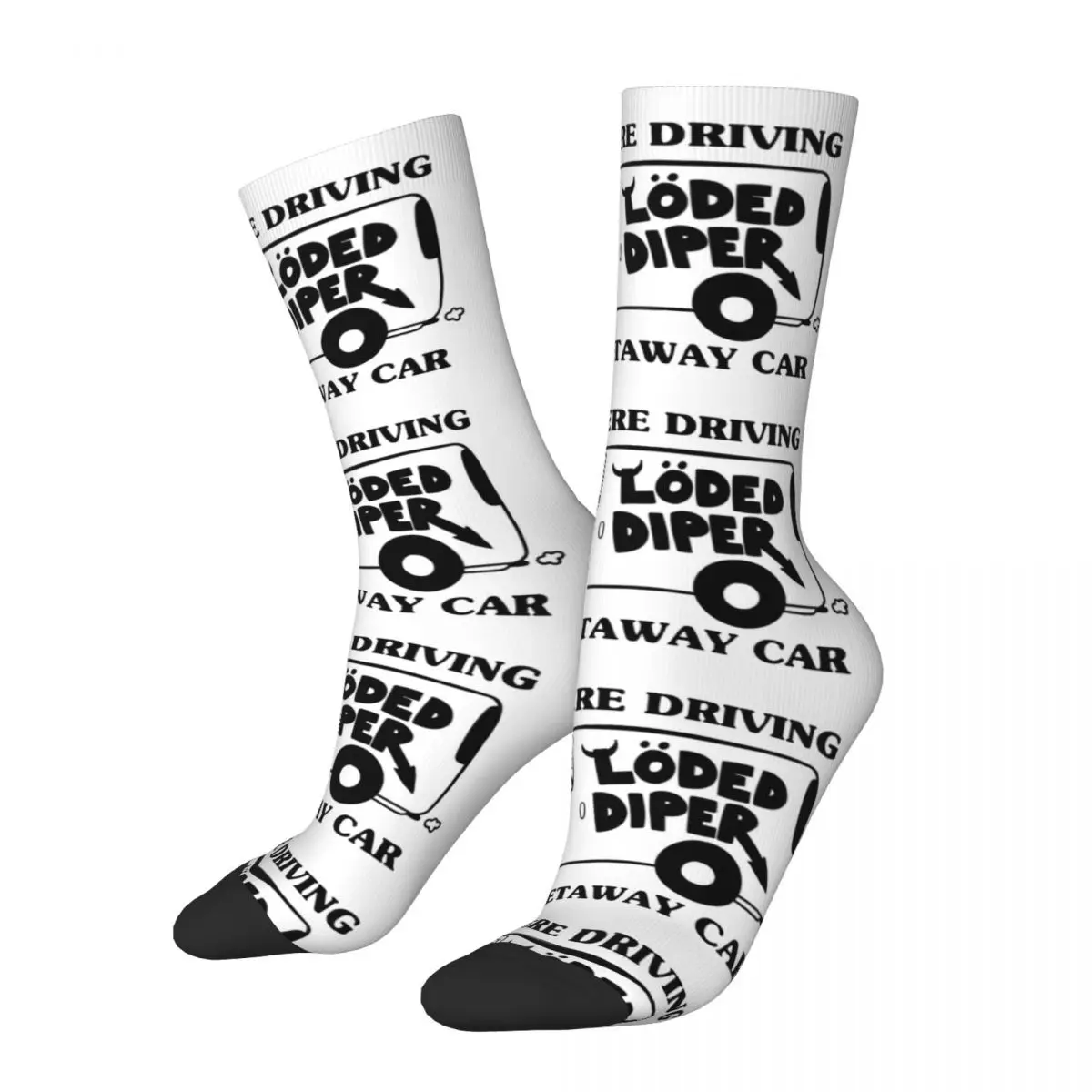 Casual Rodrick Heffley Loded Diper Basketball Socks Diary of a Wimpy Kid Polyester Middle Tube Socks for Unisex