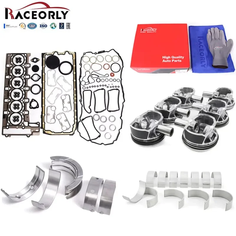 【2026 Hot Selling】 RACEORLY 11127599212 N55B30A Engine Rebuild Kit for N55 135i 535i X5 X6 F30 Pistons Gaskets Main & Rod