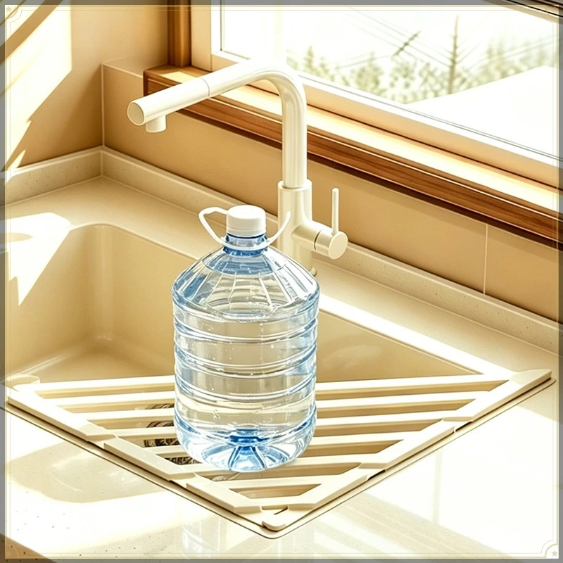Foldable Sink Drain Rack PVC Sink Caddy Organizer with Chopsticks Box Strong Load Bearing Multifunctional Kitchen Sink Organizer view 5