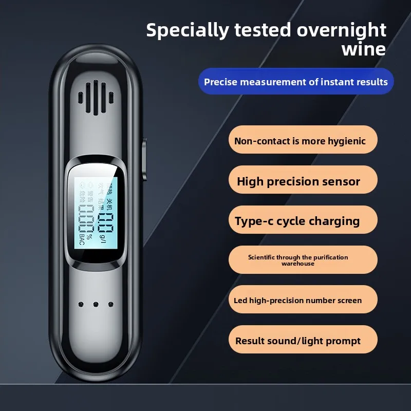 

Новый тестер алкоголя выдувного типа, тестер для измерения вождения пьяного вина, тестер алкоголя, портативный компактный