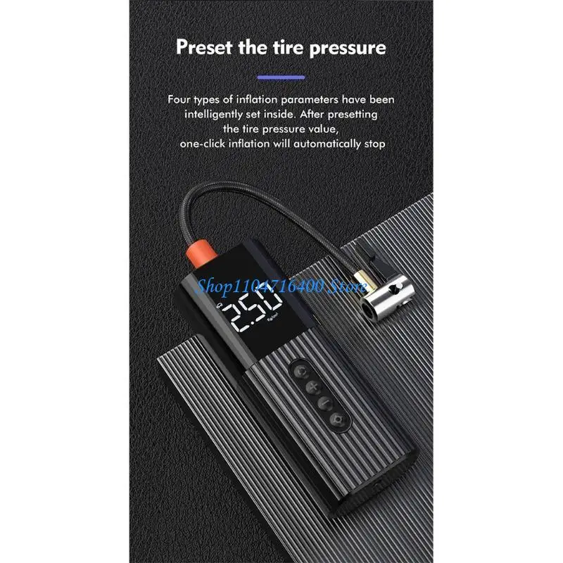 

y1gd Portable Air Electric Inflator Auto Car Bike Tire Air Compressor Pressure