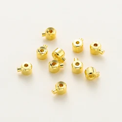 20Pcs 14K/18K Gold Color Plated Brass Clip Station Clasps Flat Snap Clasps Jewelry Making Supplies Diy Findings Accessories