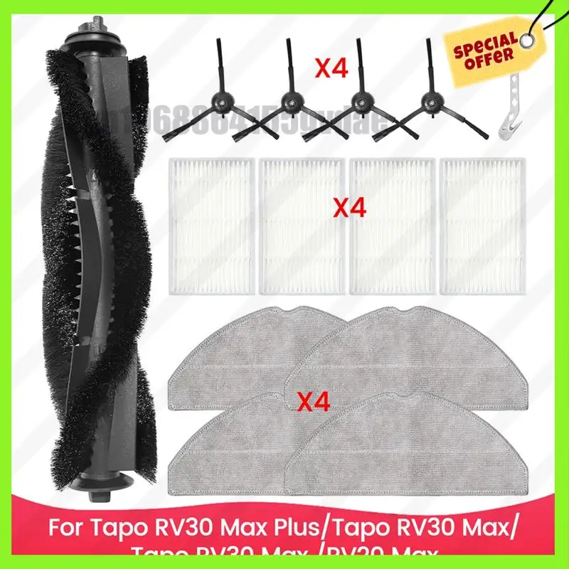 -A61K مجموعة الملحقات لـ Tapo RV30 Max Plus/Tapo RV30 Max/Tapo RV30 Max /RV20 Max Plus/RV20 Max ملحقات المكنسة الكهربائية