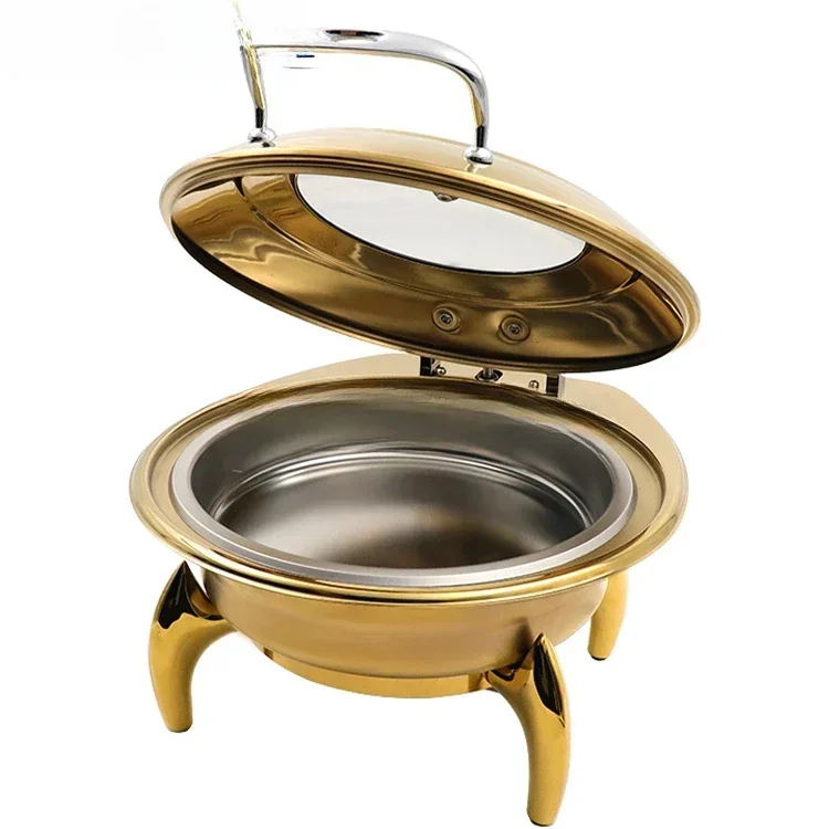 hotel supplies 201 stainless steel buffet food warmer luxury gold hotel chafing dishes for catering