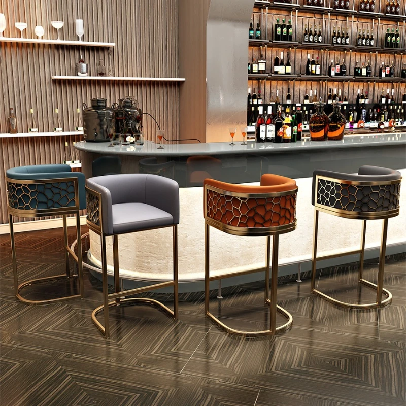 

Bar chair Modern simple light luxury Home front desk Bar back chair High chair