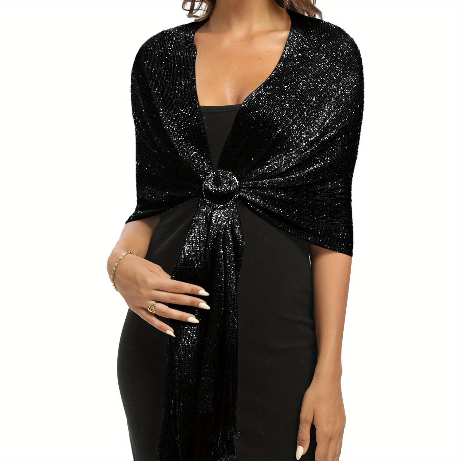 

Совершенно новый блестящий женский шарф с золотыми и серебряными кисточками, тонкий шарф, модная повязка на голову, множество цветов на выбор