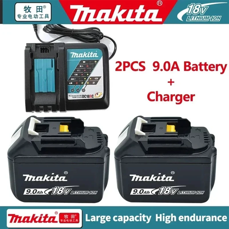 100% original Makita 18V 9.0Ah Rechargeable Battery , Makita BL1830 BL1830B BL1840 BL1840B BL1850 BL1850B Power Tools Battery