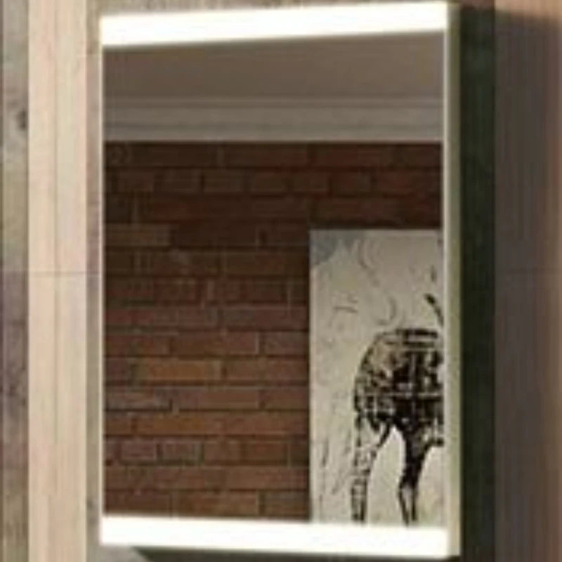 

Small apartment bathroom smart mirror cabinet push-pull rotation alone